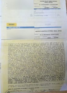 Carta Documento de un socio al presidente de la Cooperativa de Trabajo Integral Wanda Limitada